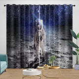 Charger l'image dans la visionneuse de la galerie, Astronaut Curtains Blackout Window Drapes Room Decoration