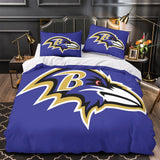 Charger l&#39;image dans la visionneuse de la galerie, Baltimore Ravens Bedding Set Duvet Cover Without Filler