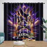 Load image into Gallery viewer, Baltimore Ravens Curtains Blackout Window Drapes