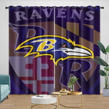 Load image into Gallery viewer, Baltimore Ravens Curtains Blackout Window Drapes