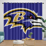 Load image into Gallery viewer, Baltimore Ravens Curtains Blackout Window Drapes