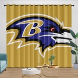 Load image into Gallery viewer, Baltimore Ravens Curtains Blackout Window Drapes