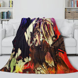 Charger l&#39;image dans la visionneuse de la galerie, Black Clover Blanket Flannel Fleece Pattern Throw Room Decoration