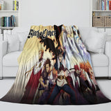 Charger l&#39;image dans la visionneuse de la galerie, Black Clover Blanket Flannel Fleece Pattern Throw Room Decoration