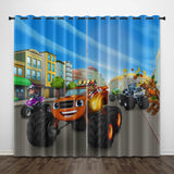 Load image into Gallery viewer, Cartoon Blaze and the Monster Machines Curtains Pattern Blackout Window Drapes