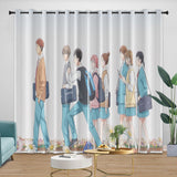 Load image into Gallery viewer, Blue Box Curtains Blackout Window Drapes Room Decoration