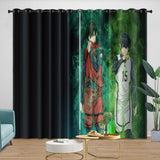 Load image into Gallery viewer, Blue Lock Curtains Blackout Window Drapes Room Decoration