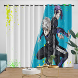 Load image into Gallery viewer, Blue Lock Curtains Blackout Window Drapes Room Decoration