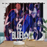 Load image into Gallery viewer, Blue Lock Curtains Blackout Window Drapes Room Decoration