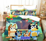 Charger l&#39;image dans la visionneuse de la galerie, Bluey Bedding Set Pattern Kids Quilt Cover Without Filler