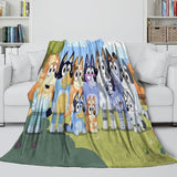 Charger l&#39;image dans la visionneuse de la galerie, Bluey Blanket Pattern Flannel Kids Throw Room Decoration