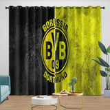 Load image into Gallery viewer, Borussia Dortmund Curtains Blackout Window Drapes Kids Room Decoration