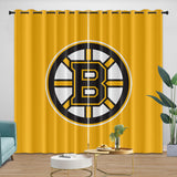 Load image into Gallery viewer, Boston Bruins Curtains Pattern Blackout Window Drapes Room Decoration