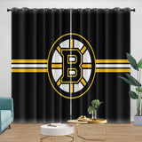 Load image into Gallery viewer, Boston Bruins Curtains Pattern Blackout Window Drapes Room Decoration
