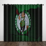 Load image into Gallery viewer, Boston Celtics Curtains Pattern Blackout Window Drapes