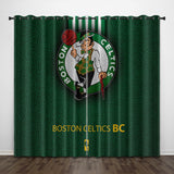 Load image into Gallery viewer, Boston Celtics Curtains Pattern Blackout Window Drapes