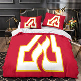 Charger l&#39;image dans la visionneuse de la galerie, Calgary Flames Bedding Set Quilt Duvet Cover Without Filler