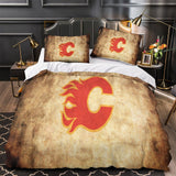Charger l&#39;image dans la visionneuse de la galerie, Calgary Flames Bedding Set Quilt Duvet Cover Without Filler