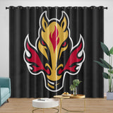Load image into Gallery viewer, Calgary Flames Curtains Blackout Window Drapes Room Decoration