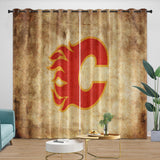 Load image into Gallery viewer, Calgary Flames Curtains Blackout Window Drapes Room Decoration