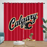 Load image into Gallery viewer, Calgary Flames Curtains Blackout Window Drapes Room Decoration