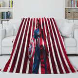 Charger l&#39;image dans la visionneuse de la galerie, Captain America Brave New World Blanket Flannel Throw Room Decoration