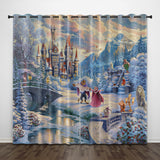 Load image into Gallery viewer, Cartoon Beauty and the Beast Curtains Pattern Blackout Window Drapes