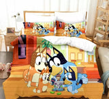 Charger l&#39;image dans la visionneuse de la galerie, Cartoon Bluey Bedding Set Pattern Kids Quilt Cover Without Filler