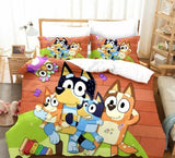 Charger l&#39;image dans la visionneuse de la galerie, Cartoon Bluey Bedding Set Pattern Kids Quilt Cover Without Filler