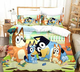 Charger l&#39;image dans la visionneuse de la galerie, Cartoon Bluey Bedding Set Pattern Kids Quilt Cover Without Filler