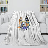 Charger l&#39;image dans la visionneuse de la galerie, Cartoon Bluey Blanket Pattern Flannel Kids Throw Room Decoration