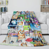 Charger l&#39;image dans la visionneuse de la galerie, Cartoon Bluey Blanket Pattern Flannel Kids Throw Room Decoration