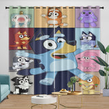 Charger l'image dans la visionneuse de la galerie, Cartoon Bluey Curtains Blackout Window Drapes Kids Room Decoration