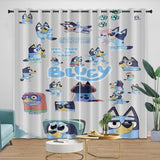 Charger l'image dans la visionneuse de la galerie, Cartoon Bluey Curtains Blackout Window Drapes Kids Room Decoration
