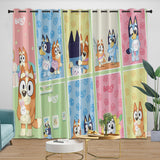 Charger l'image dans la visionneuse de la galerie, Cartoon Bluey Curtains Blackout Window Drapes Kids Room Decoration