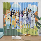 Charger l'image dans la visionneuse de la galerie, Cartoon Bluey Curtains Pattern Blackout Window Drapes