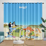 Charger l'image dans la visionneuse de la galerie, Cartoon Bluey Curtains Pattern Blackout Window Drapes