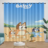 Charger l'image dans la visionneuse de la galerie, Cartoon Bluey Curtains Pattern Blackout Window Drapes