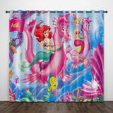 Load image into Gallery viewer, Cartoon The Little Mermaid Curtains Pattern Blackout Window Drapes