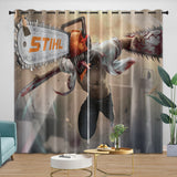 Charger l&#39;image dans la visionneuse de la galerie, Chainsaw Man Curtains Blackout Window Drapes