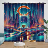 Charger l&#39;image dans la visionneuse de la galerie, Chicago Bears Curtains Blackout Window Drapes Room Decoration