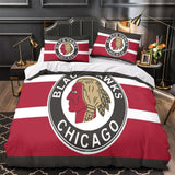 Charger l&#39;image dans la visionneuse de la galerie, Chicago Blackhawks Bedding Set Quilt Duvet Cover Without Filler