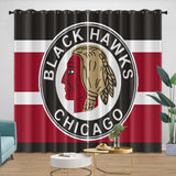 Load image into Gallery viewer, Chicago Blackhawks Curtains Blackout Window Drapes Room Decoration