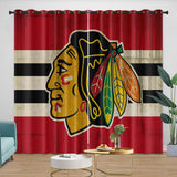 Load image into Gallery viewer, Chicago Blackhawks Curtains Blackout Window Drapes Room Decoration