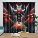 Charger l&#39;image dans la visionneuse de la galerie, Chicago Bulls Curtains Blackout Window Drapes Room Decoration