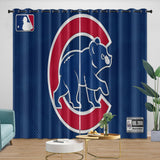 Charger l&#39;image dans la visionneuse de la galerie, Chicago Cubs Curtains Blackout Window Drapes Room Decoration