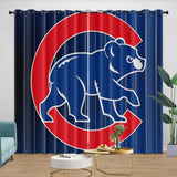 Charger l&#39;image dans la visionneuse de la galerie, Chicago Cubs Curtains Blackout Window Drapes Room Decoration