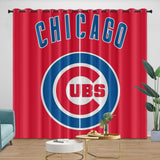 Charger l&#39;image dans la visionneuse de la galerie, Chicago Cubs Curtains Blackout Window Drapes Room Decoration