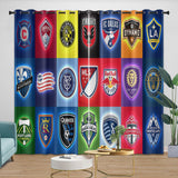 Charger l&#39;image dans la visionneuse de la galerie, Chicago Fire Soccer Club Curtains Blackout Window Drapes Room Decoration