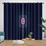 Charger l&#39;image dans la visionneuse de la galerie, Chicago Fire Soccer Club Curtains Blackout Window Drapes Room Decoration